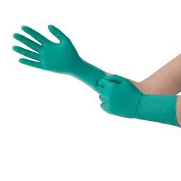 [250100448] GUANTE SOLVEX NITRILO VERDE ESP. 15MIL DE 13" REF: 37-175 TALLA 10 *C.E*